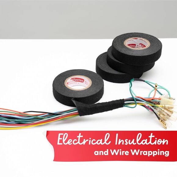 XFasten Wire Harness Tape 3/4 Inch x 50 ft 4(3-Pack 150ft Total) 12 rolls total - Picture 7 of 10